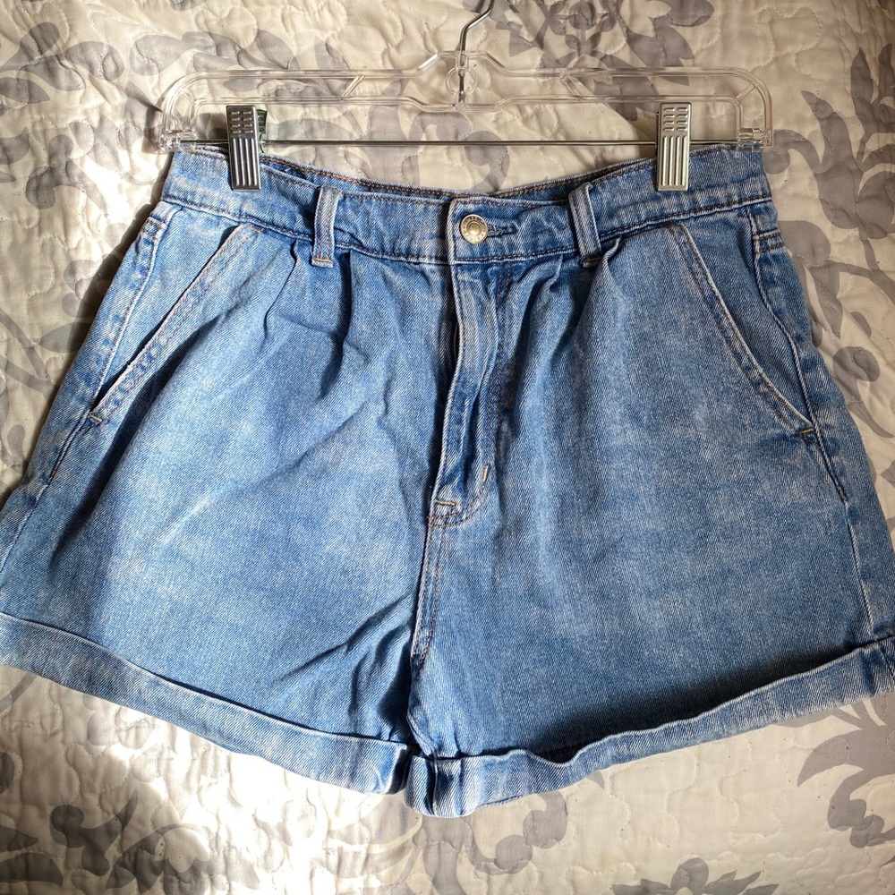 American eagle denim mom shorts